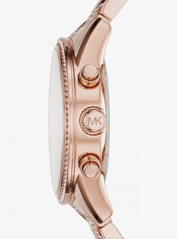 Michael Kors Ritz Pavé Rose Gold-Tone Watch
