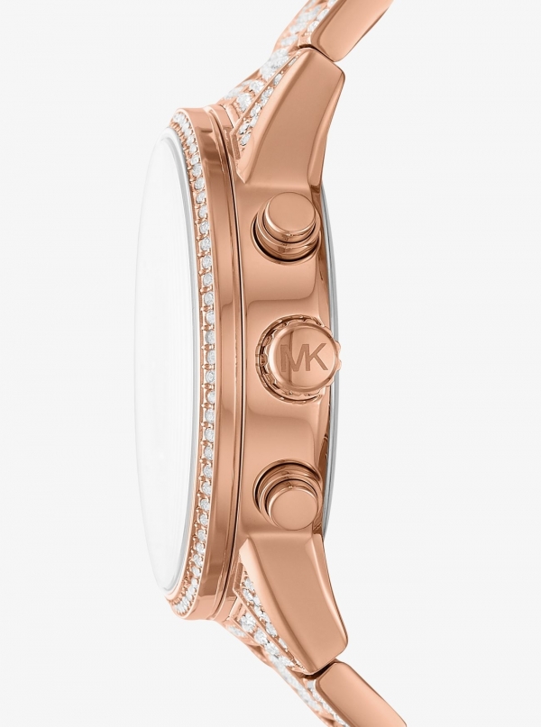 Michael Kors Ritz Pavé Rose Gold-Tone Watch