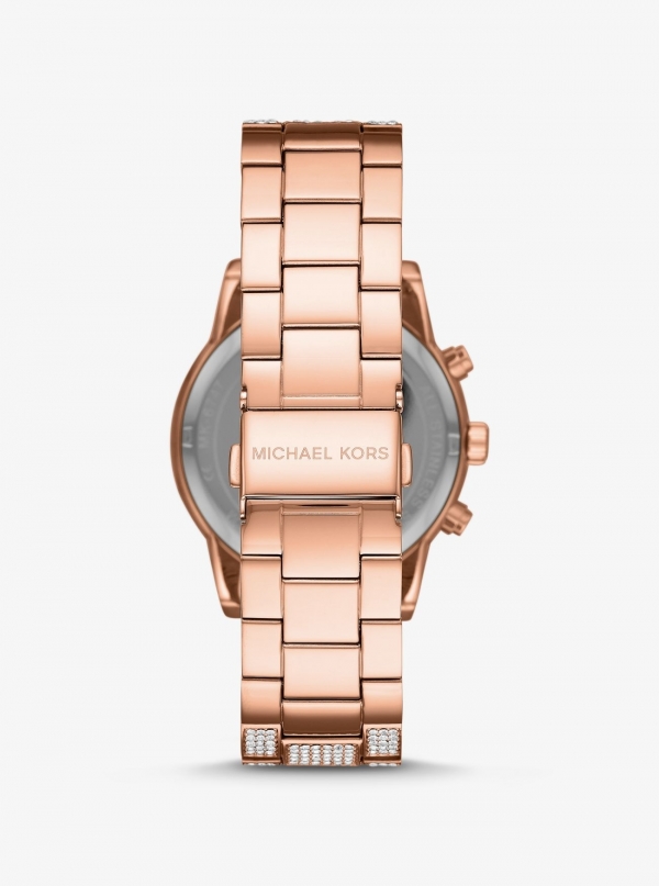 Michael Kors Ritz Pavé Rose Gold-Tone Watch