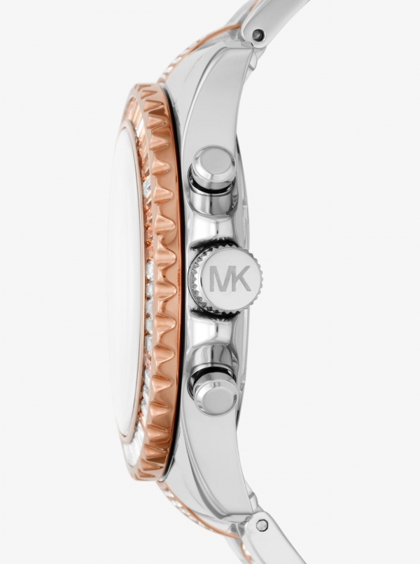 Michael Kors Oversized Everest Pavé Two-Tone Watch