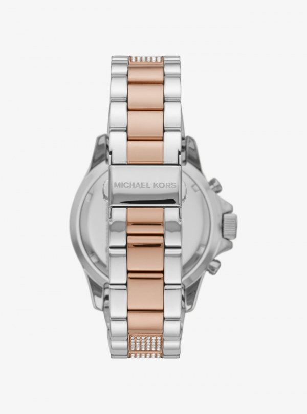 Michael Kors Oversized Everest Pavé Two-Tone Watch