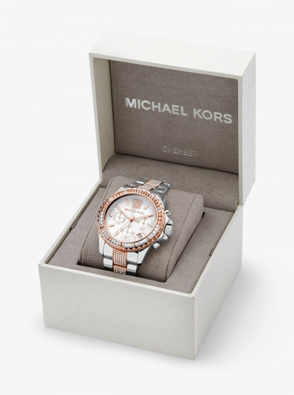 Michael Kors Oversized Everest Pavé Two-Tone Watch