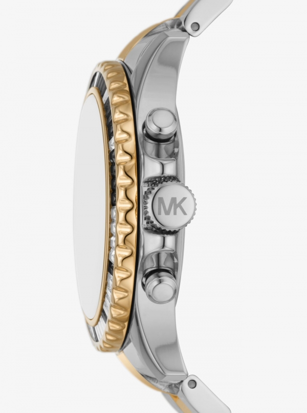 Michael Kors Oversized Everest Pavé Two-Tone Watch