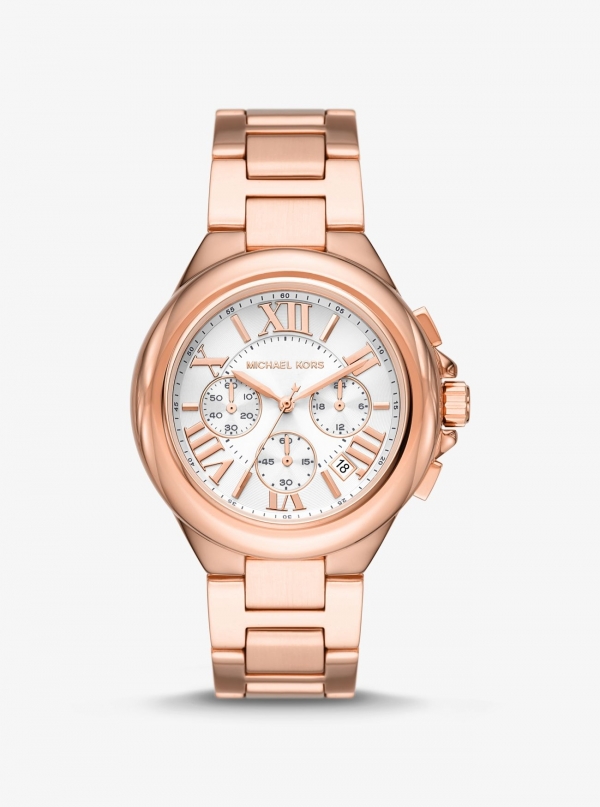 Michael Kors Oversized Camille Rose Gold-Tone Watch