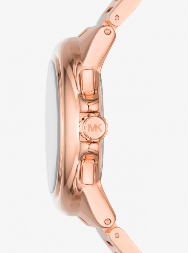 Michael Kors Oversized Camille Rose Gold-Tone Watch