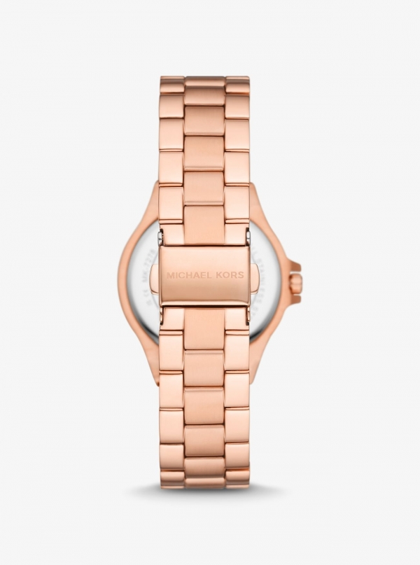 Michael Kors Mini Lennox Pavé Rose Gold-Tone Watch
