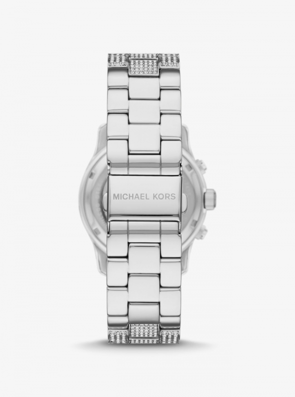 Michael Kors Runway Pavé Silver-Tone Watch