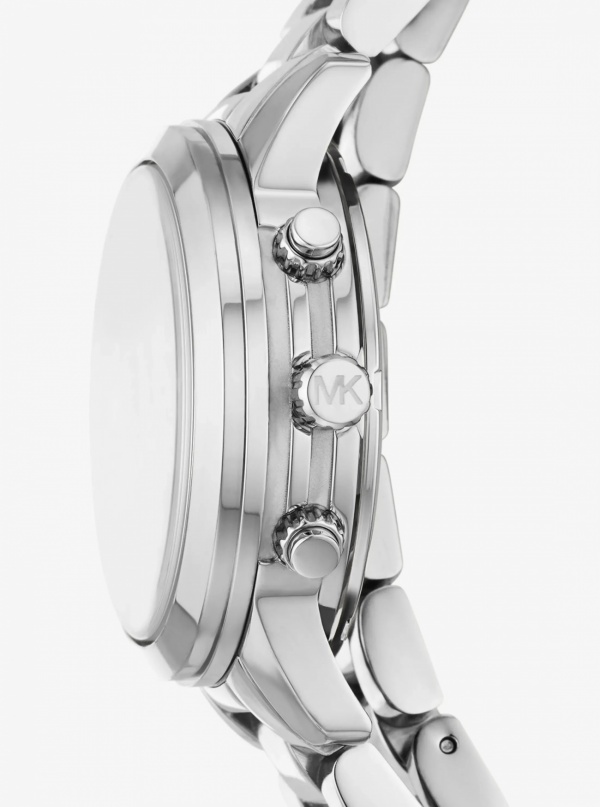 Michael Kors Runway Rhodium-Plated Stainless Steel Triple Wrap Watch