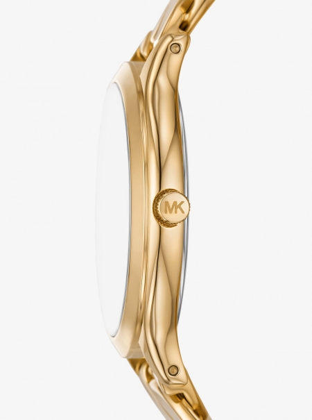 Michael Kors Slim Runway Gold-Tone Curb-Link Watch