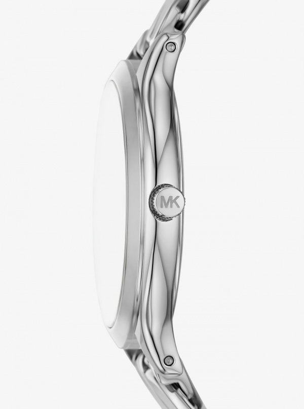 Michael Kors Slim Runway Silver-Tone Curb-Link Watch