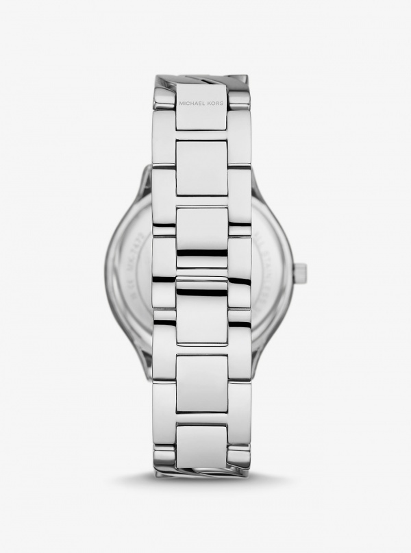 Michael Kors Slim Runway Silver-Tone Curb-Link Watch