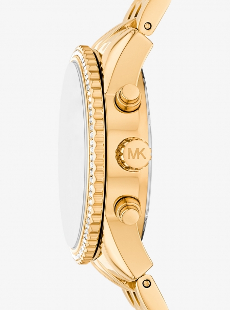 Michael Kors Mini Bryant Pavé Gold-Tone Watch