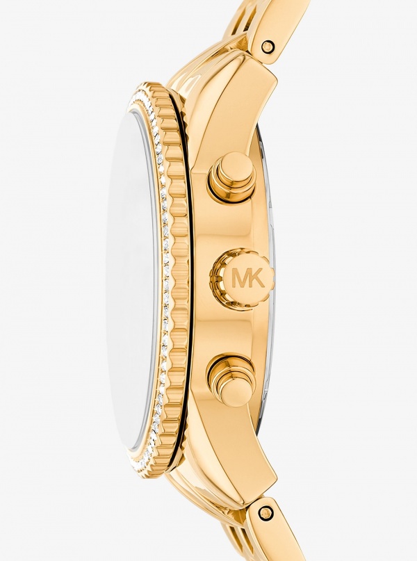 Michael Kors Mini Bryant Pavé Gold-Tone Watch