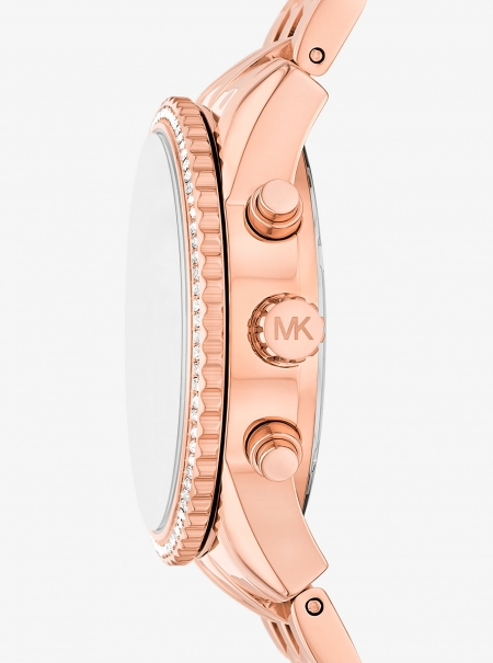 Michael Kors Mini Bryant Pavé Rose Gold-Tone Watch