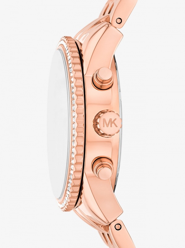 Michael Kors Mini Bryant Pavé Rose Gold-Tone Watch