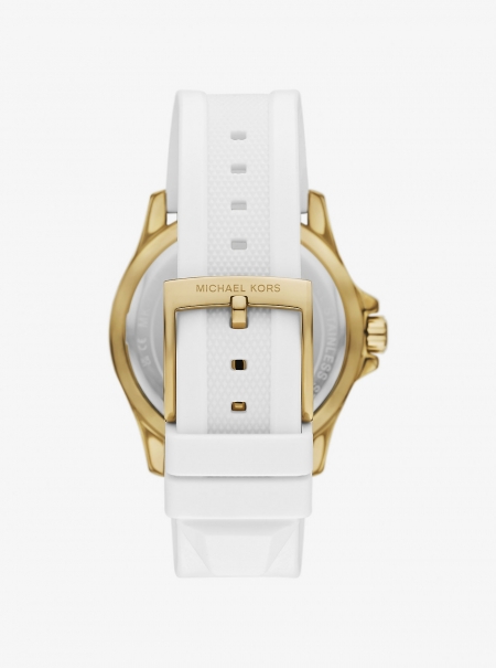 Michael Kors Oversized Everest Gold-Tone and Silicone Watch