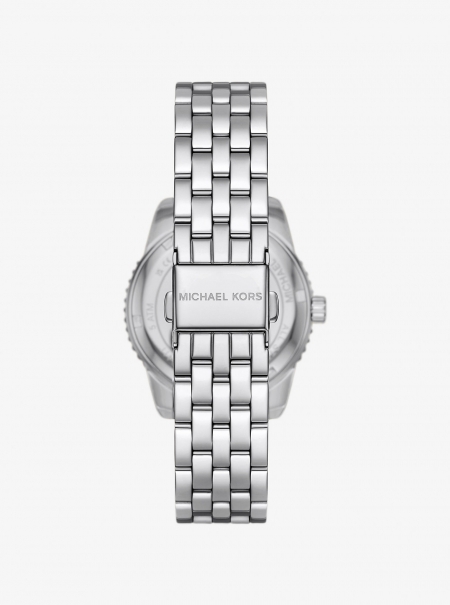 Michael Kors Mini Bryant Pavé Logo Silver-Tone Watch