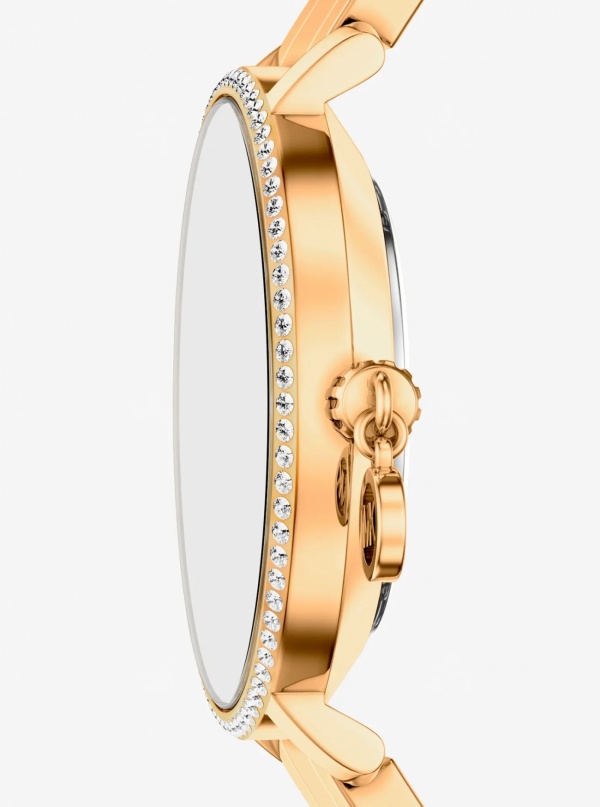 Michael Kors Mini Pyper Pavé Gold-Tone Watch