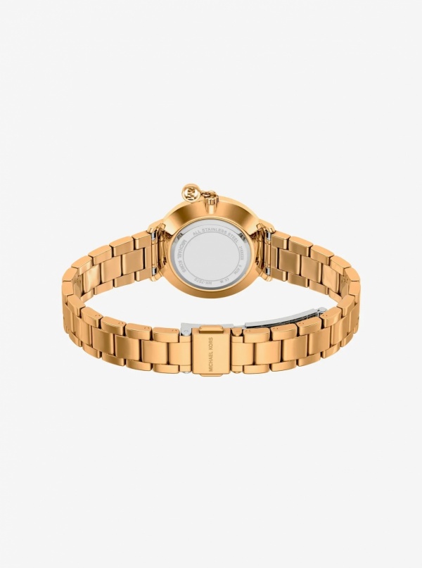 Michael Kors Mini Pyper Pavé Gold-Tone Watch