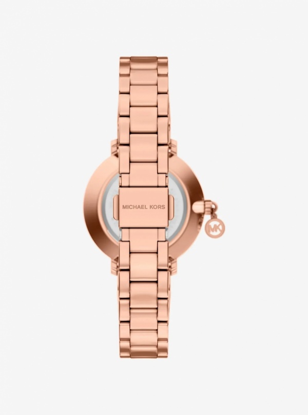 Michael Kors Mini Pyper Pavé Rose Gold-Tone Watch