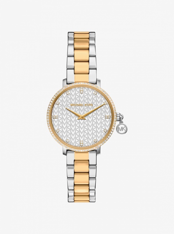 Michael Kors Mini Pyper Pavé Two-Tone Watch