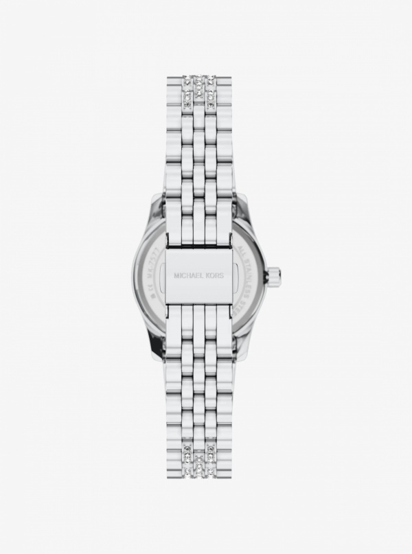 Michael Kors Petite Lexington Pavé Silver-Tone Watch