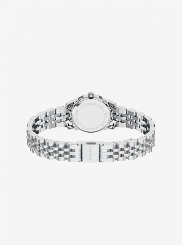 Michael Kors Petite Lexington Pavé Silver-Tone Watch