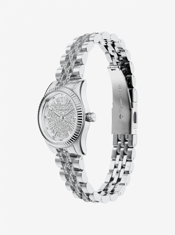 Michael Kors Petite Lexington Pavé Silver-Tone Watch