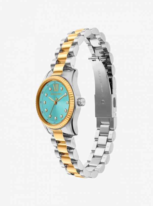 Michael Kors Petite Lexington Pavé Two-Tone Watch