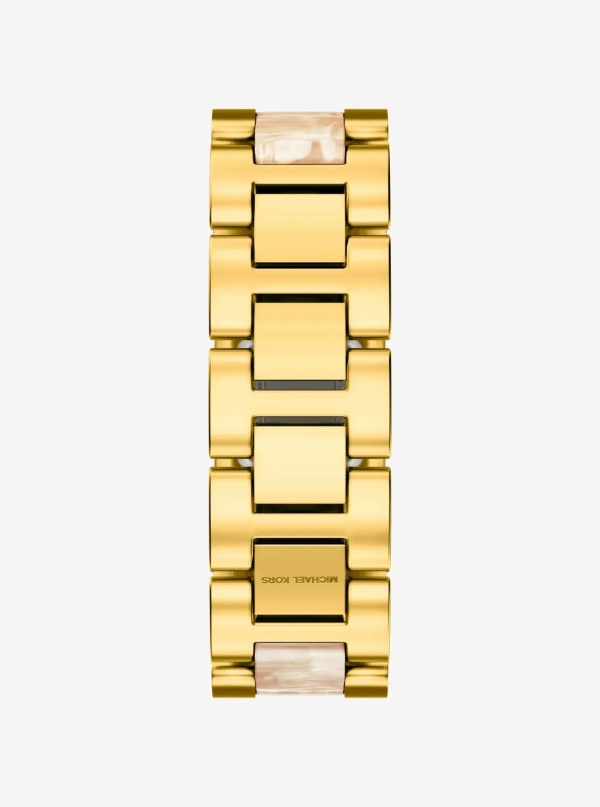 Michael Kors Petite Darrington Gold-Tone and Tortoiseshell Acetate Watch
