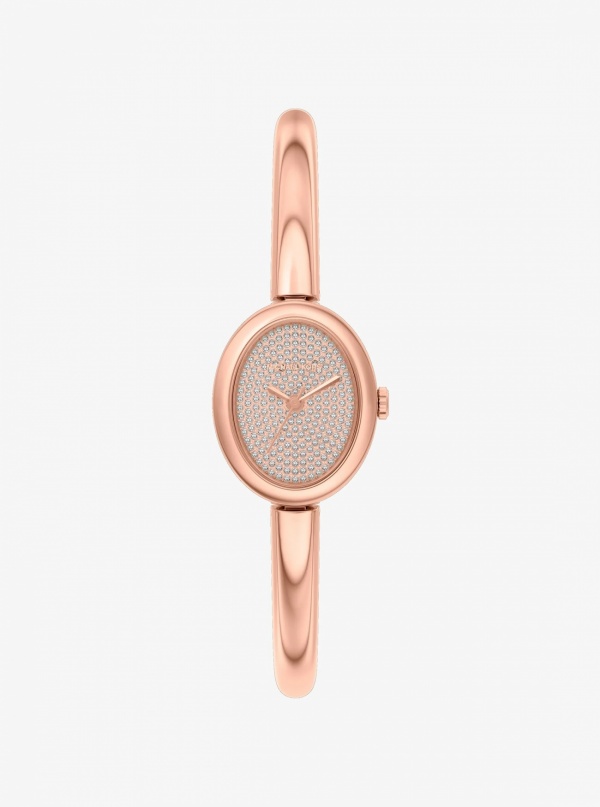Michael Kors Petite Maude Rose Gold-Tone Bangle Watch
