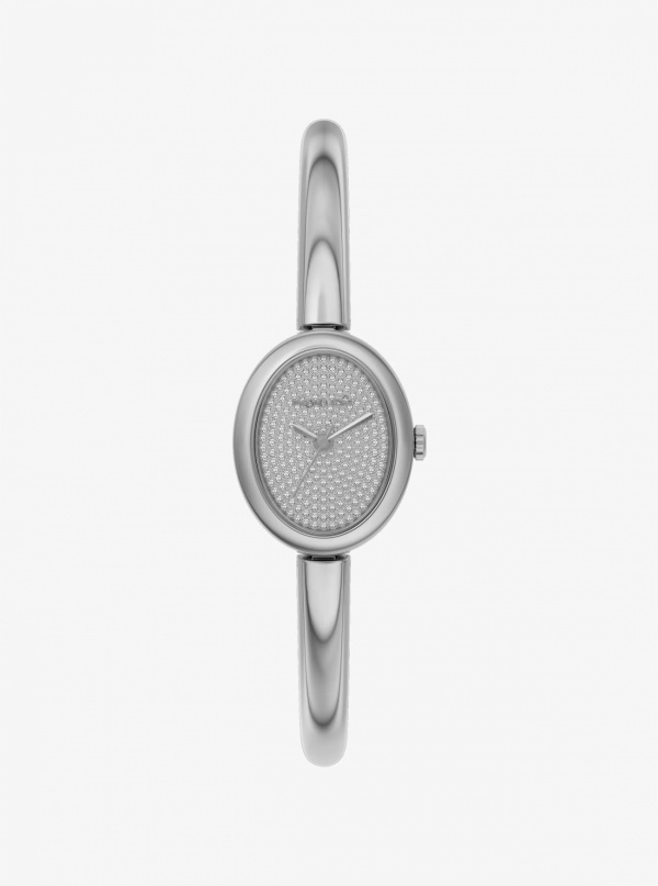 Michael Kors Petite Maude Rose Silver-Tone Bangle Watch