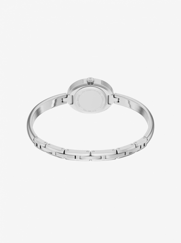 Michael Kors Petite Maude Rose Silver-Tone Bangle Watch