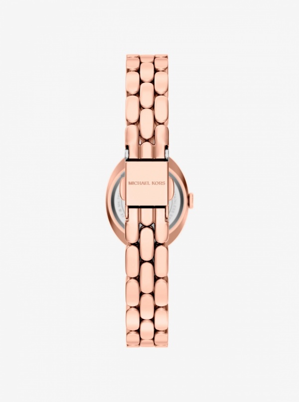 Michael Kors Petite Maude Rose Gold-Tone Watch and Pavé Bangle Jewelry Gift Set
