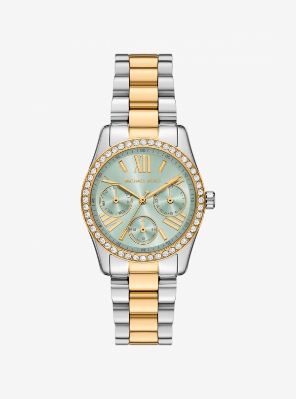 Michael Kors Lexington Pavé Two-Tone Watch