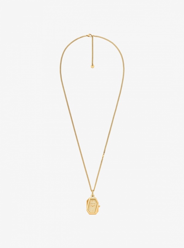 Michael Kors Suri Gold-Tone Watch Necklace