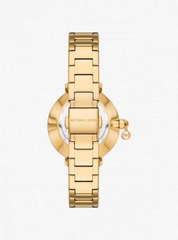 Michael Kors Mini Pyper Pavé Gold-Tone Watch