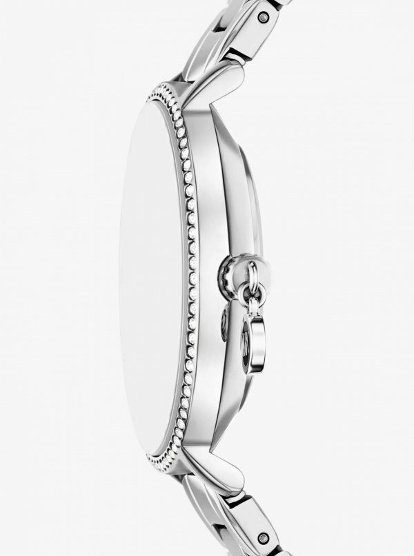 Michael Kors Mini Pyper Pavé Silver-Tone Watch