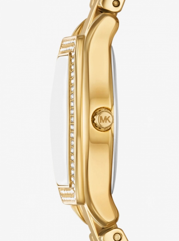 Michael Kors Petite Chelsea Pavé Gold-Tone Watch