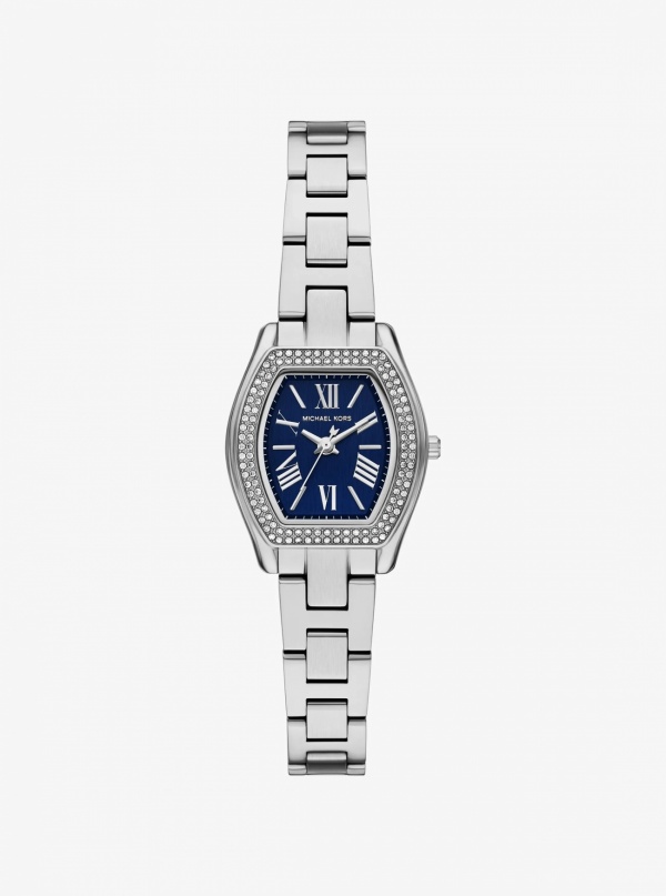 Michael Kors Petite Chelsea Pavé Silver-Tone Watch