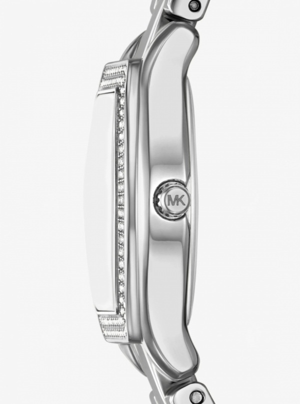 Michael Kors Petite Chelsea Pavé Silver-Tone Watch