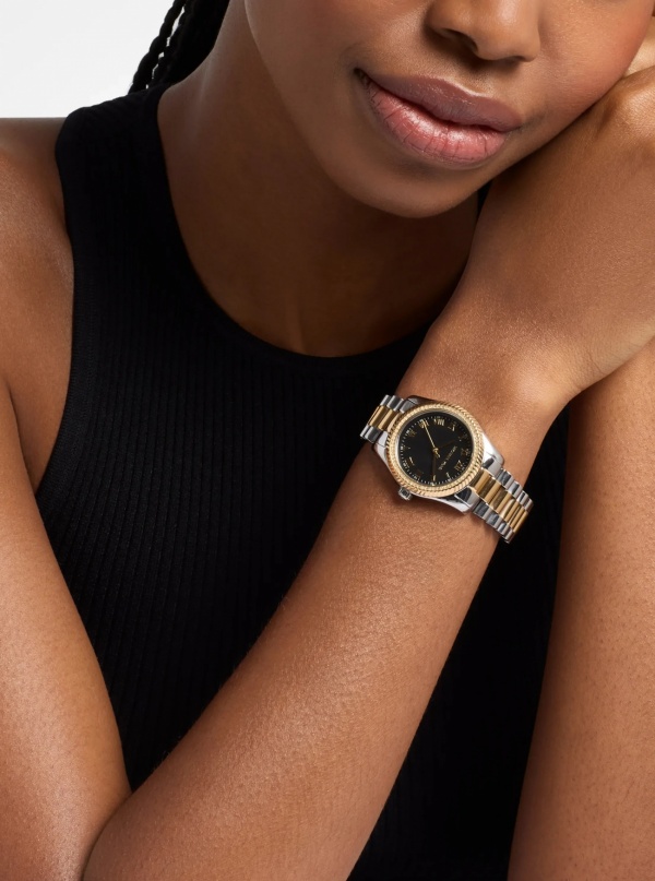 Michael Kors Mini Lexington Pavé Two-Tone Watch