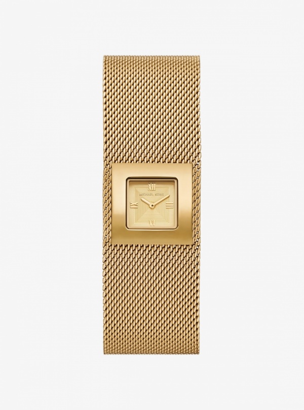 Michael Kors Petite Georgie Gold-Tone Mesh Watch