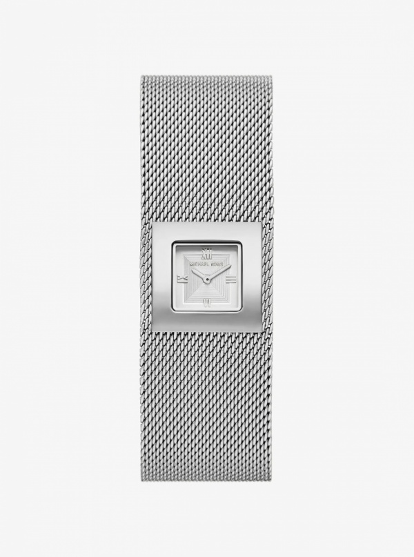 Michael Kors Georgie Petite Silver-Tone Mesh Watch