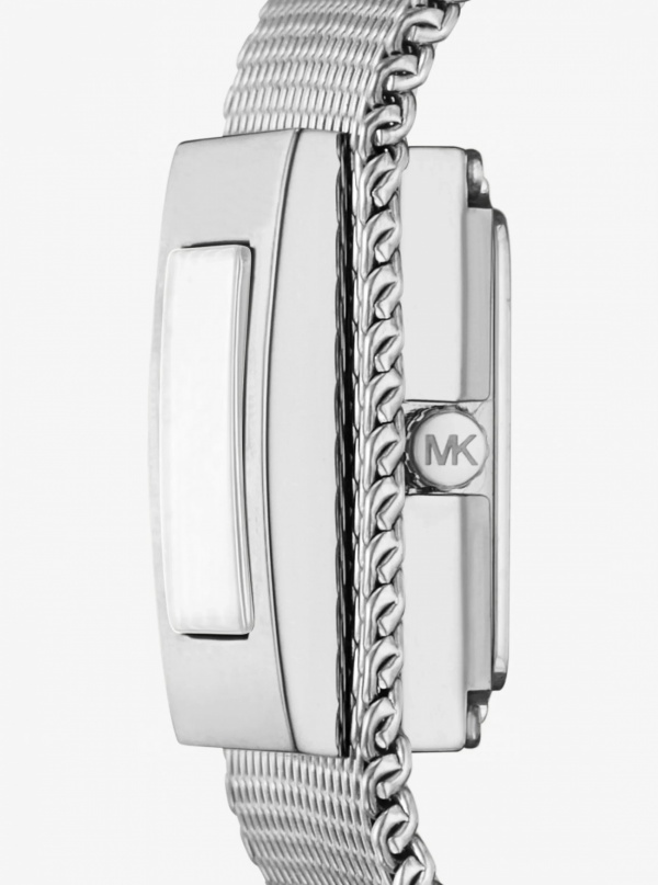 Michael Kors Georgie Petite Silver-Tone Mesh Watch