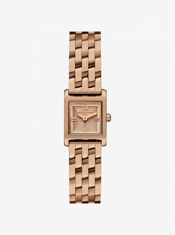 Michael Kors Micro Georgie Beige Gold-Tone Watch