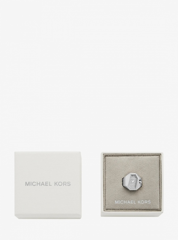Michael Kors Suri Pavé Silver-Tone Ring Watch