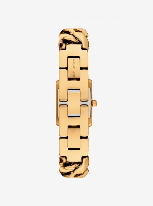 Michael Kors Micro Georgie Gold-Tone Watch and Jewelry Gift Set