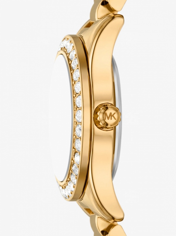 Michael Kors Lexington Brushed Gold-Tone Watch Gift Set