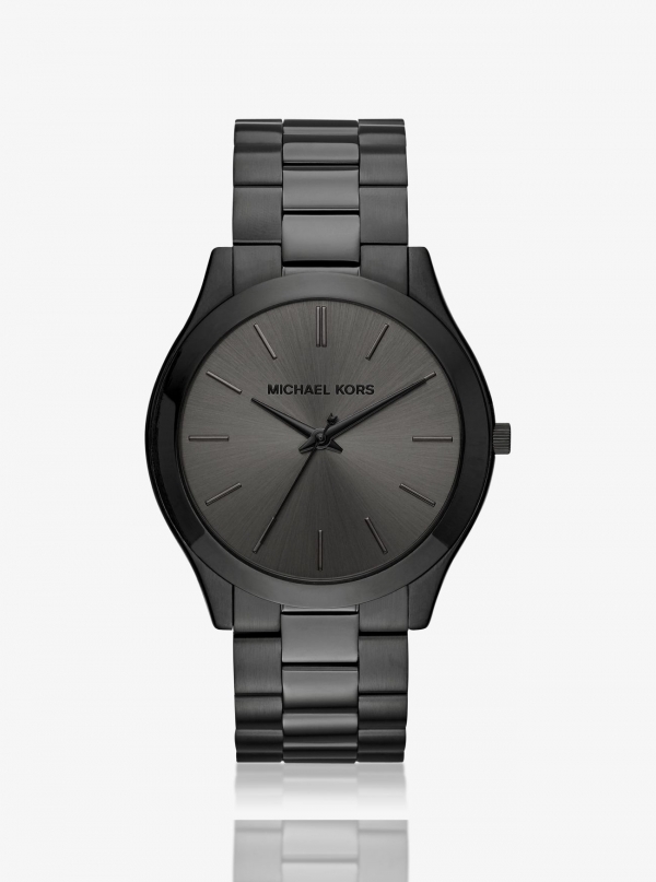 Michael Kors Oversized Slim Runway Black-Tone Watch